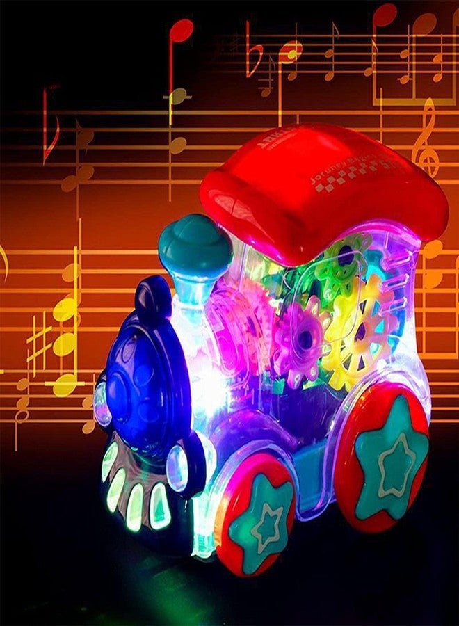 Bluebell Train Toy -Engine Concept Musical and 3D Lights Kids Transparent Vehicle | Gear Simulation Mechanical Sound(Multicolor) - Image 3